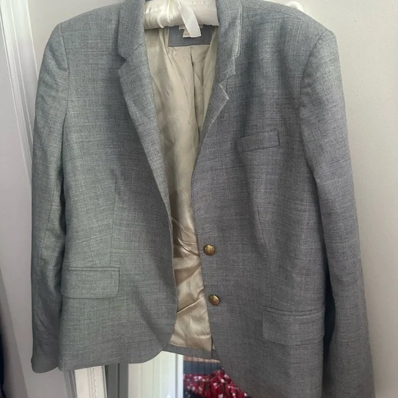 J.Crew size 12 grey blazer - Picture 2 of 5